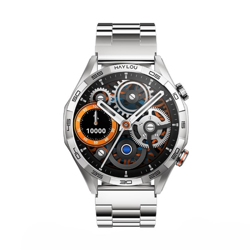 Haylou Solar 5 BT Calling Smartwatch (Metallic Strap)-Silver Image 1