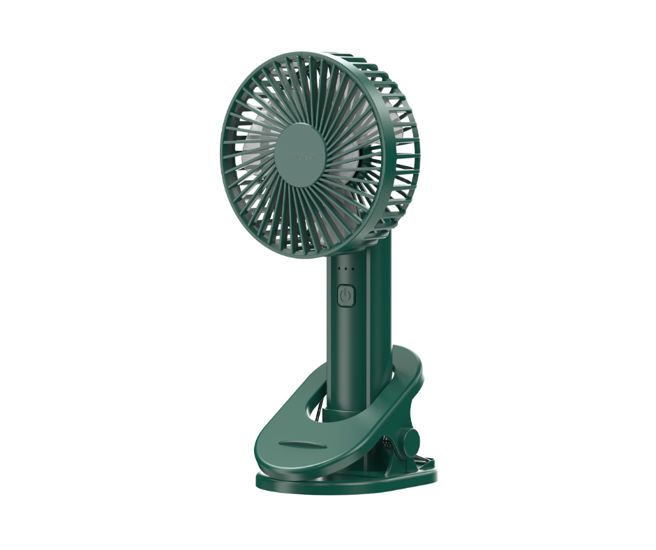Vyvylabs D02 Handheld Foldable Clip Fan-Dark Green