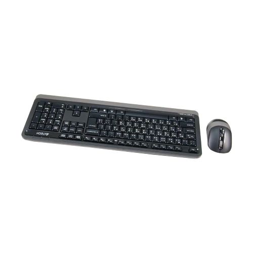 A4TECH FG1010 Wireless Keyboard Mouse Combo with Bangla-Black-Grey Image 2