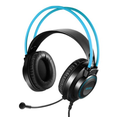 A4TECH FH200i 3.5mm Stereo Headphone-Black And Blue Image 2