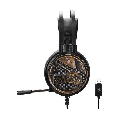 A4TECH G650S USB Dazzling Orange Light Gaming Headphone Image 1