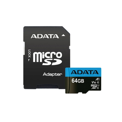 Adata 64GB Micro SD Class-10 SDXC-UHX-I Memory Card With Adapter Image 1