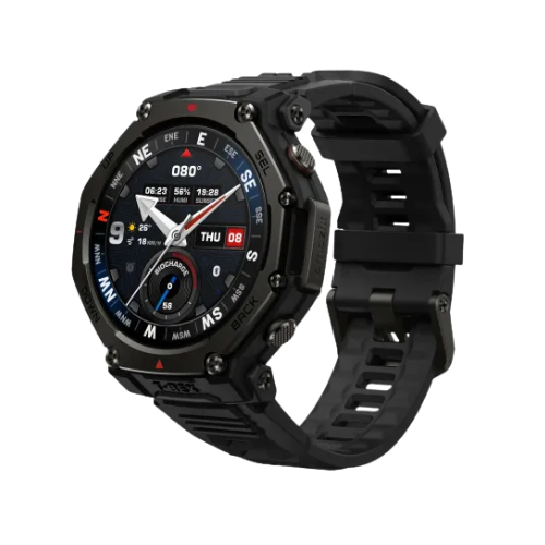 Amazfit T-Rex 3 Pro 1.5" AMOLED 3000-nit GPS Rugged Smartwatch 48mm-Black