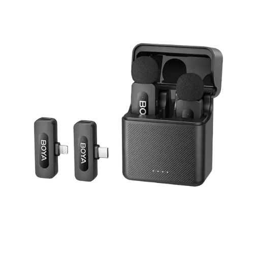 BOYA BY-V3 Combo 2.4 GHz Dual-Channel Wireless Microphone for Android & IOS Image 0