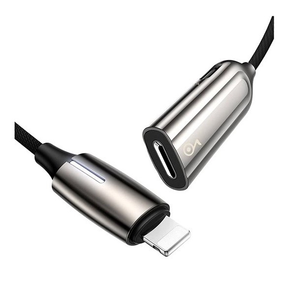 Baseus 2-in-1 iP Male to Dual iP Female Adapter L55 Tarnish