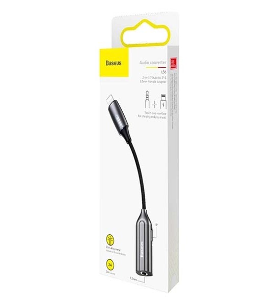 Baseus CALL55-0A L55 Tarnish 2-in-1 Lightning Male to Dual Lightning Female Adapter Image 1