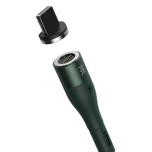 Baseus CALXC-K06 Zinc Magnetic USB to Lightning 2.4A 1m Fast Charging Data Cable – Green Image 1