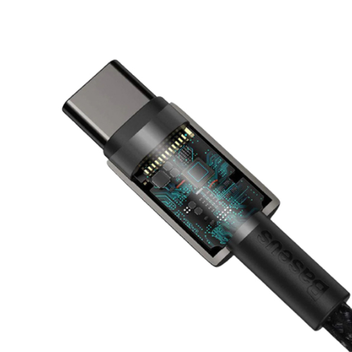 Baseus CATWJ-01 Tungsten Gold Fast Charging Data Cable Type-C to Type-C 100W 1M Image 1