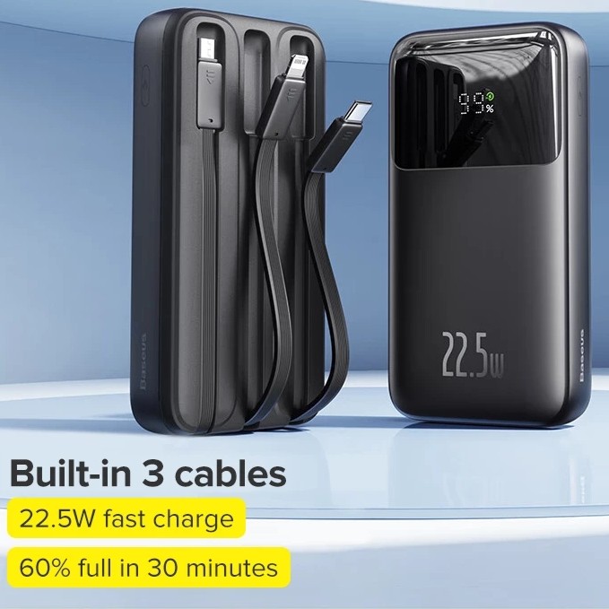 Baseus Comet 20000mah 22.5W Powerbank with Triple Cable Image 1