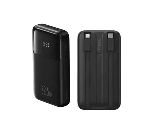 Baseus Comet Series PPMD20 Dual Cable 20000mAh 22.5W Power Bank with Digital Display-Black Image 1