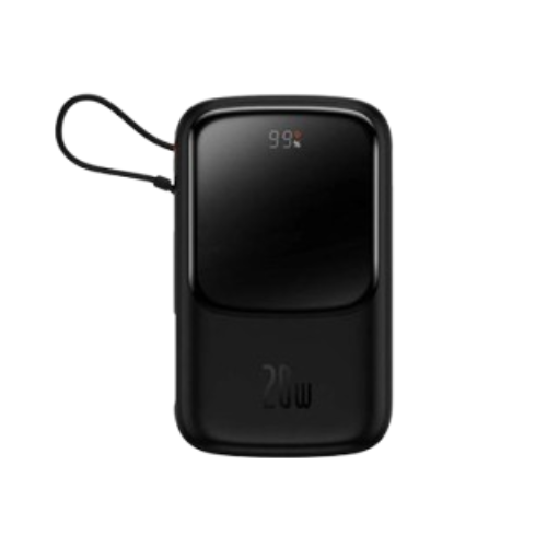 Baseus Qpow Pro 10000mAh Digital Display 20W PD Power Bank (iP Edition)-Black Image 1