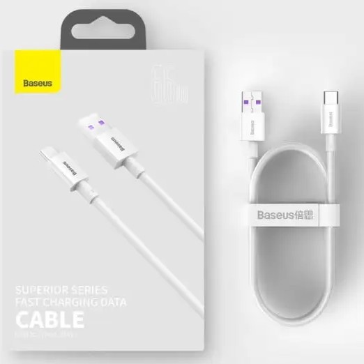 Baseus Superior Series Fast Charging Data Cable USB to Type-C 66W 1m-White