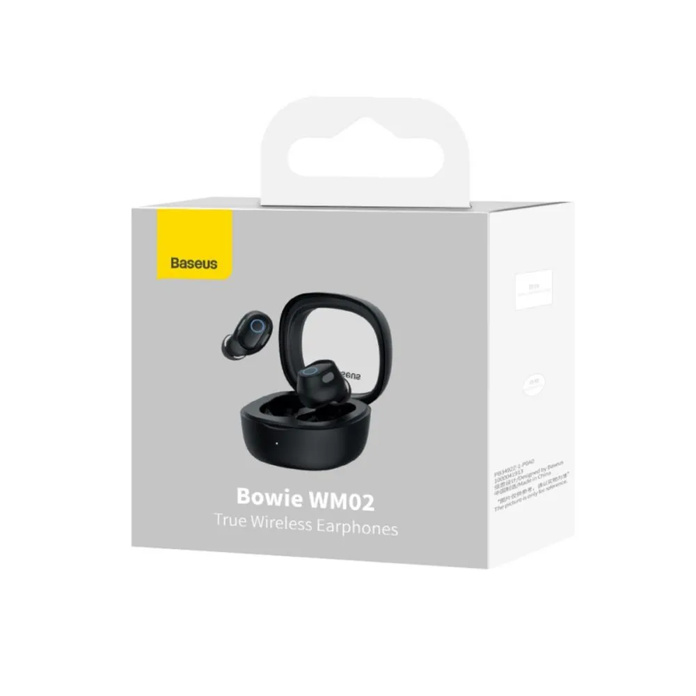 Baseus Bowie WM02 True Wireless Earphones-Black Image 4