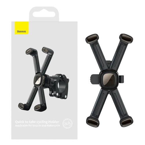 Baseus Quick to take cycling Holder (Applicable for bicycle and Motorcycle)- Black Image 2