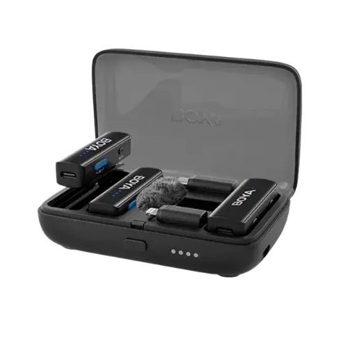 Boya BOYALINK 2 3-in-1 Compact Wireless Microphone System-Black Image 0
