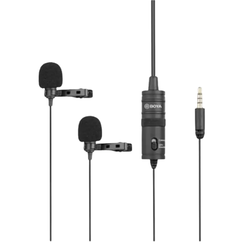Boya BY-M1DM Dual Omni-directional Lavalier Microphone Image 0