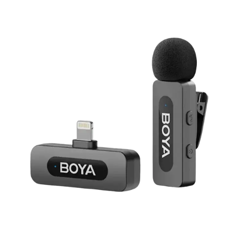 Boya BY-V1 V2.0 Ultracompact 2.4GHz Wireless Microphone System for IOS Device Image 0