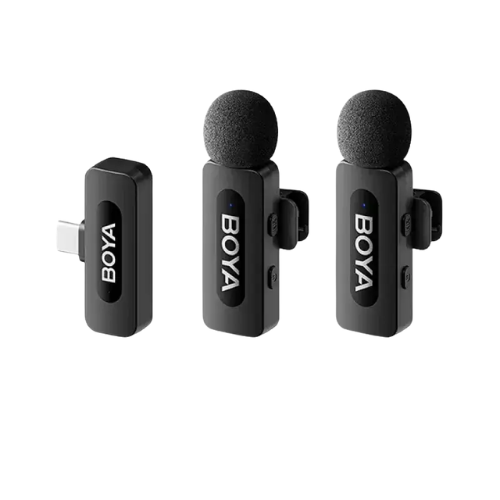 Boya BY-V20 2.0 Ultracompact 2.4GHz Wireless Microphone System for Type-C Device-Black