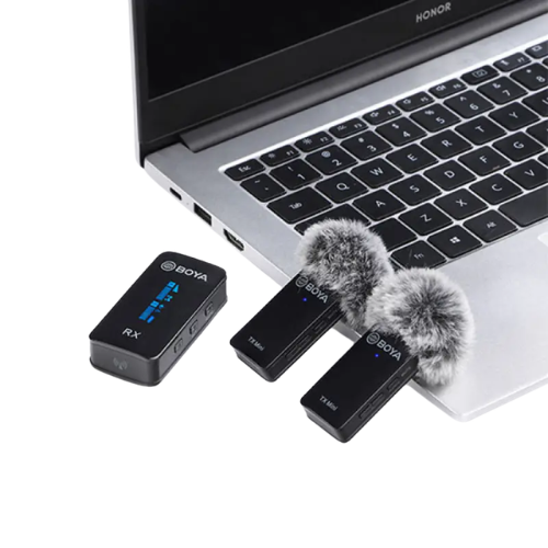 Boya BY-XM6-S2 Mini Ultracompact 2.4GHz Dual-Channel Wireless Microphone System Image 1