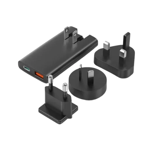 Choetech PD65W GAN Ultra thin USB-A + Type-C Wall Charger-Black