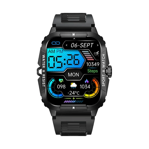 COLMI P76 Bluetooth Calling Smart Watch-Black Image 1