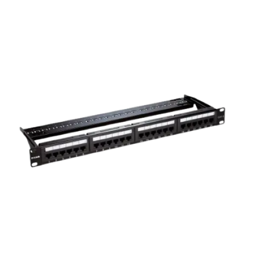 D-Link Cat6 24 Port Loaded Patch Panel Image 1