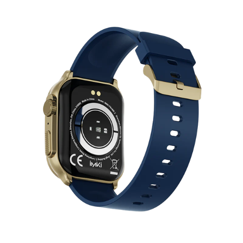 IMIKI Frame 2 Bt calling Smart Watch-Gold + Blue Image 3