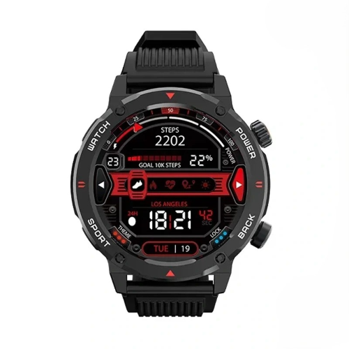 IMIKI D2 BT Calling rugged Smart Watch-Black Image 1