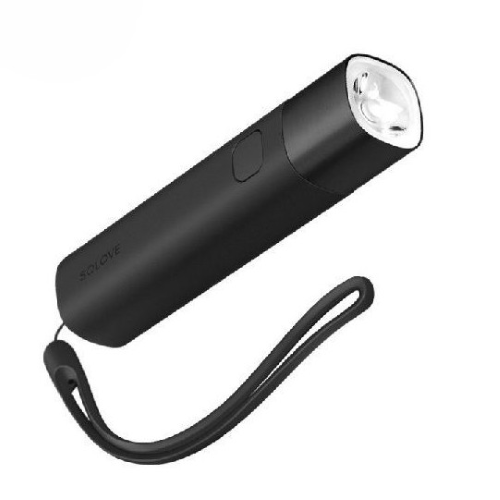 SOLOVE X3S USB Flashlight And 3000mAh Power Bank-Black Image 1