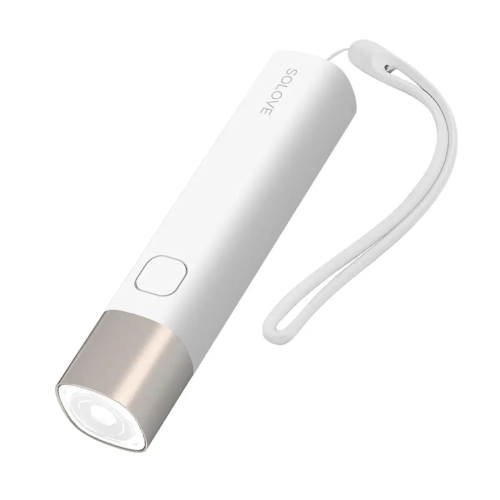 SOLOVE X3S USB Flashlight And 3000mAh Power Bank-White Image 1