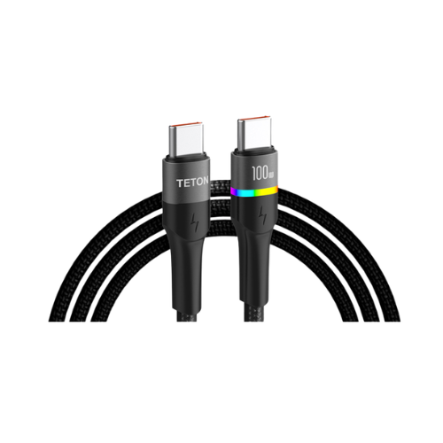 Teton 100W 5A 1.2M Type-C to Type-C Fast Charging Data Cable Image 0