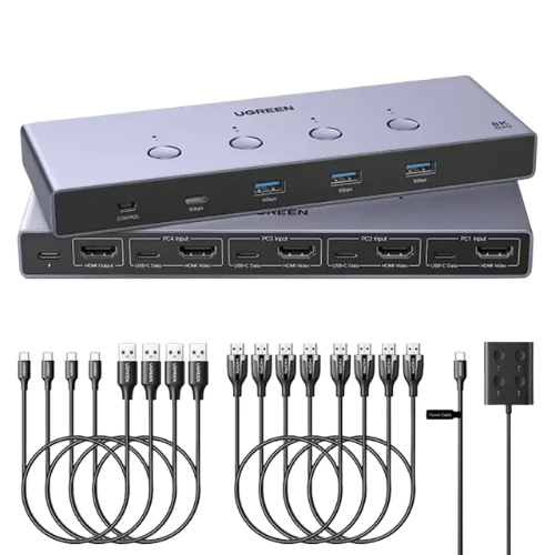 UGREEN AK701 (55397) 4 In 1 Out HDMI KVM Switch Image 1