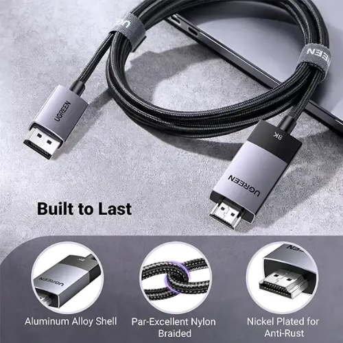 UGREEN DP115 (80397) 8K DisplayPort to HDMI Cable-2M Image 1