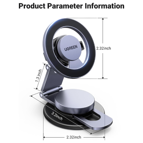 UGREEN LP865 Dashboard Magnetic Car Phone Mount Image 3