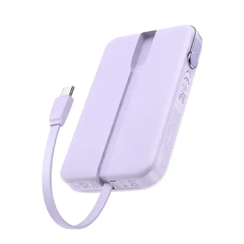 UGREEN PB511 (35604B) 30W 10000mAh Power Bank with Built-in Cable - Purple Image 1
