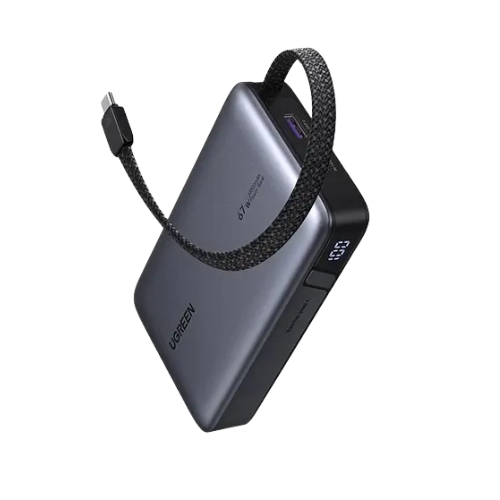 UGREEN PB550 (55996B) 20000mAh 67W Power Bank with Built-in Cable Image 1