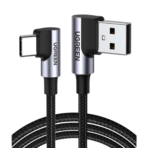 UGREEN US176 (20856) Right Angle USB-A to Type-C Cable - 1M Image 1