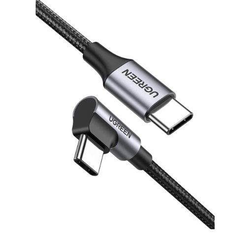 UGREEN US255 (50122) USB 2.0 Type-C to C Right Angled Braided Cable-0.5M Image 2