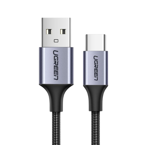 UGREEN US288 (60127) USB-A 2.0 to USB Type-C Cable Nickel Plating Aluminum Braid 1.5m Black Image 1