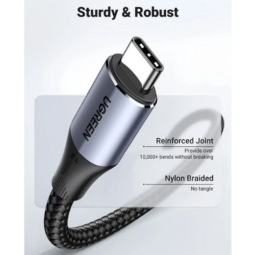 UGREEN US355 (80150) USB Type-C to USB Type-C 100W USB 3.2 10Gbps Charger Cable-1m Image 2