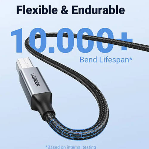 UGREEN US369 (80804) USB-A Male to USB-B 2.0 Printer Cable-3M Image 1