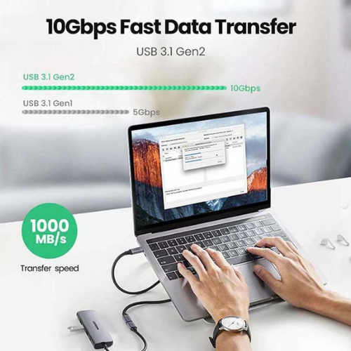 UGREEN US372 (30205) USB-C Male to USB-C Female Gen2 Alu Case Braided Extension Cable 1M Image 3