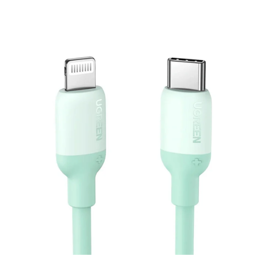 UGREEN US387 (20308) USB-C to Lightning Silicone Cable 1m (Green) Image 1