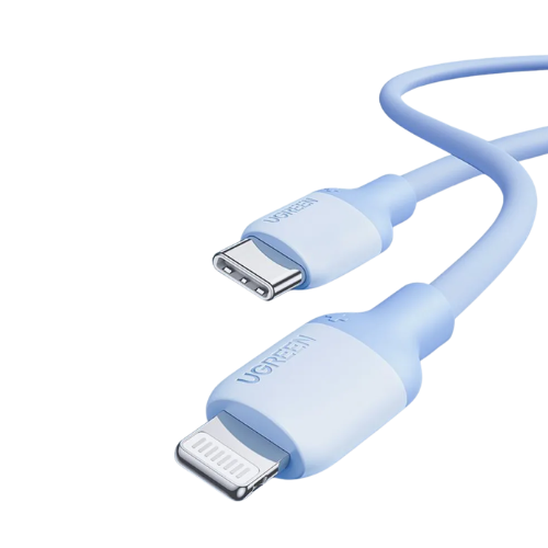 UGREEN US387 (20313) USB-C to Lightning Silicone Cable 1m (Navy blue) Image 1