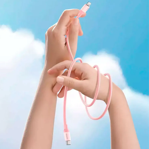 UGREEN US387 (60625) USB-C to Lightning Silicone Cable 1m (Pink) Image 2