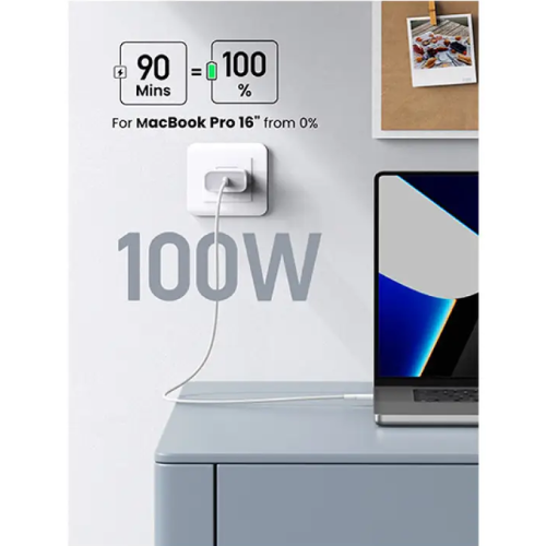 UGREEN US557 (15269) USB Type-C Silicone Fast Charging Cable-2M White Image 1