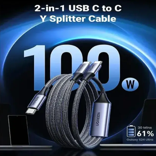 UGREEN US561 (35087) USB Type-C 2-in-1 PD Fast Charging Cable Image 2