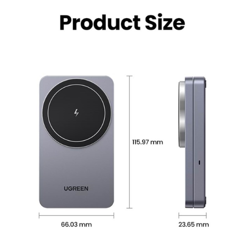 UGREEN W706 (45023) 2-in-1 20W Magnetic Wireless Charger Image 3