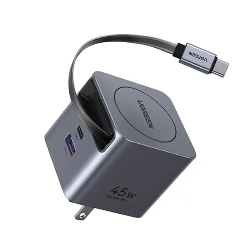 UGREEN X614 (65821) 45W GaN Fast Charger with Retractable Cable Image 1