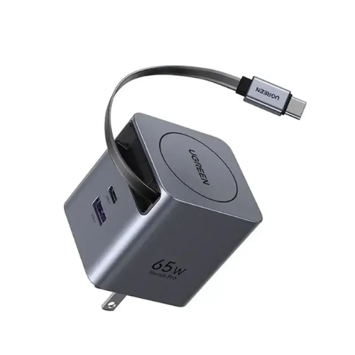 UGREEN X615 (65824) 65W GaN Fast Charger with Retractable Cable Image 1